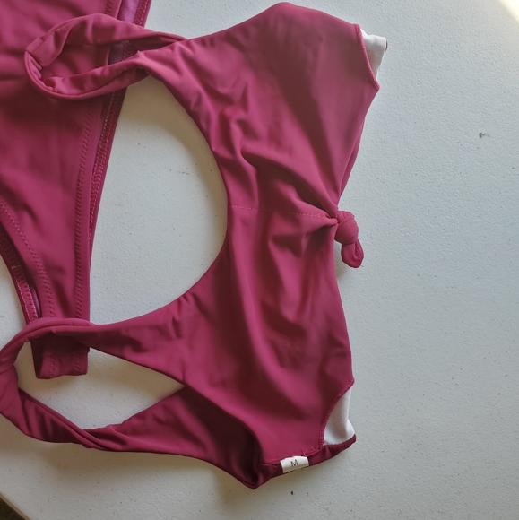 Knot Bikini Set Cheeky bottoms burgundy maroon - Picture 4 of 4